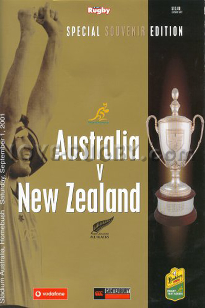 2001 Australia v New Zealand  Rugby Programme